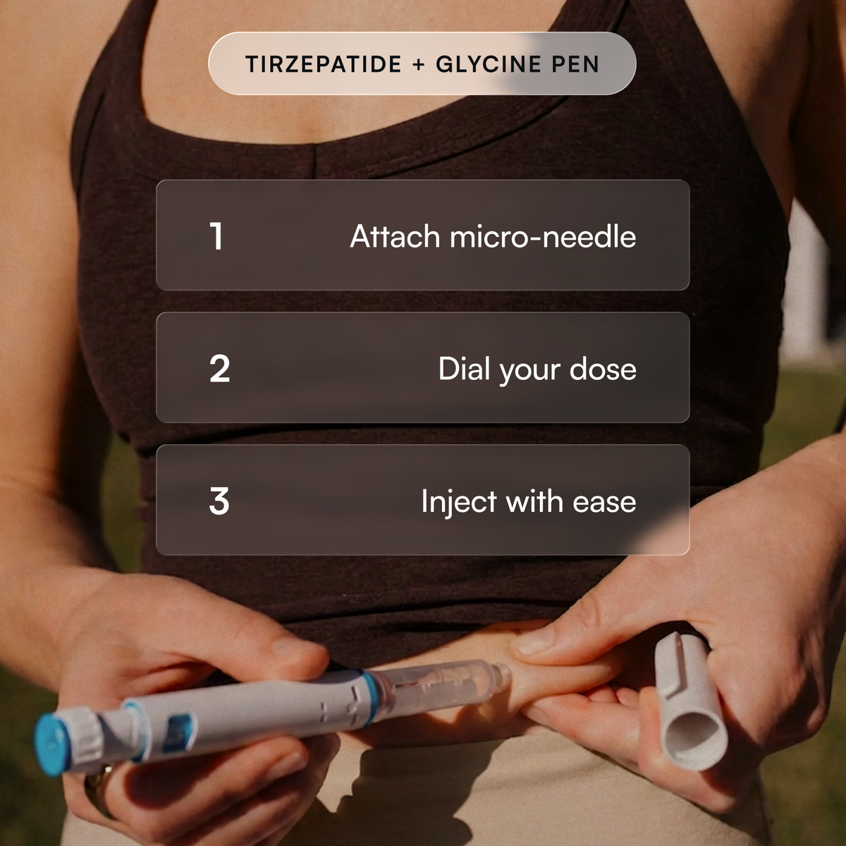 Standard Dose Compounded Tirzepatide + Glycine Pen – product image 2